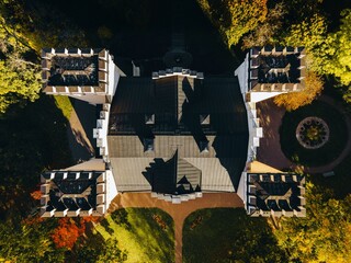 Aerial Views of Bogesunds Castle in Vaxholm, Sweden