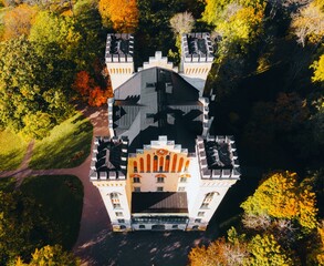 Aerial Views of Bogesunds Castle in Vaxholm, Sweden