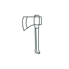 Line Art Icon of an Axe