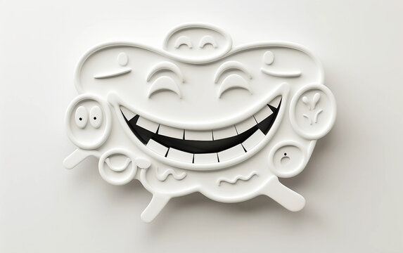 Smiling Quotation Bubble Filled with Jokes and Jest in a Playful Design