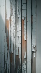 Rustic Weathered Whitewashed Wood Planks:  Distressed Texture Background with Chipped Paint and Natural Light.
