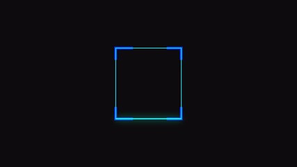 Glowing laser scanning icon animation. Scanning icon animation glowing lines square effects on dark modern digital background. scanning process with laser with alpha channel in 4k. - Powered by Adobe