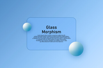 Glass Morphism style design with transparent text. Eps 10