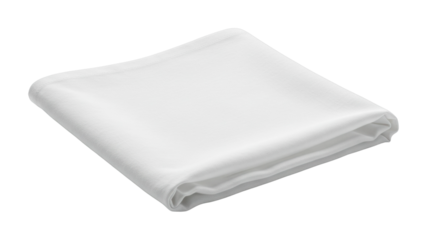 Folding white blanket for cozy living spaces home interior textile minimalist aesthetic appeal. Cut out PNG