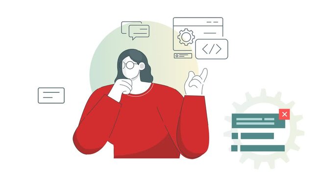 Caution for Phishing Fraud with App Development - Animated Illustration as MP4 File