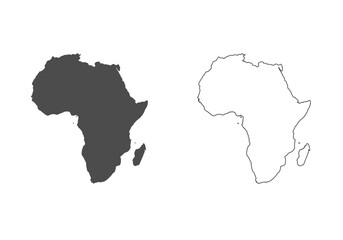 Obraz premium A Visual Representation of Africa's Diverse Geography and Outline Across Various Landscapes and Environments