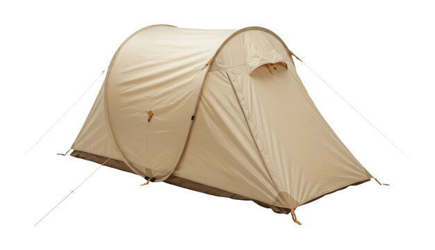 Camping adventure tent setup in nature outdoor equipment tranquil environment scenic viewpoint. Cut out PNG - Powered by Adobe