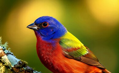 Fototapeta premium colorful bird on a branch