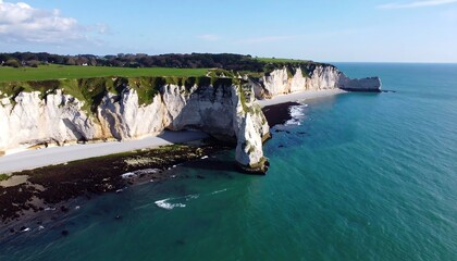 Coastal cliffs meet turquoise sea (1)