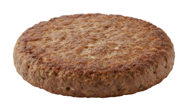 Delicious plant-based burger patty kitchen food natural lighting vegan cuisine. Cut out PNG