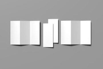  trifold paper booklet with shadow