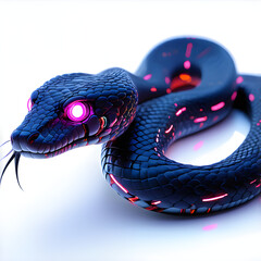 Obraz premium Intricate and Mystical Glowing Snake