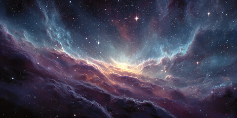 Fototapeta premium Vibrant Outer Space Background