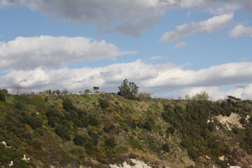 clouds over the mountains