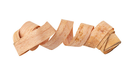 Wood shavings sawdust isolated on transparent background