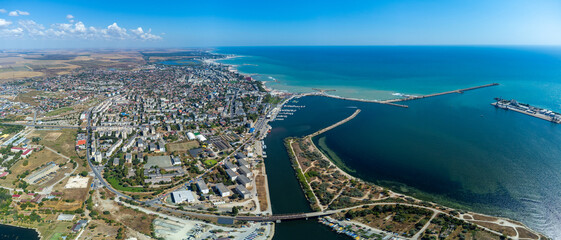 Aerial view of the city of Mangalia - Romania.