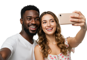 Joyful moment with friends studio friendship. Cut out PNG