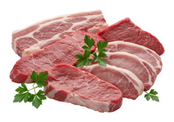 Fresh cuts of beef butcher shop food clean top culinary artistry. Cut out PNG