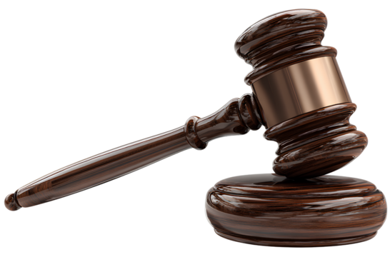  Gavel clipart, wooden gavel on a white background, PNG transparent - Powered by Adobe