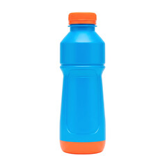Blue plastic sports drink bottle mockup