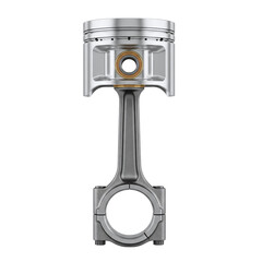 Car engine piston and connecting rod assembly