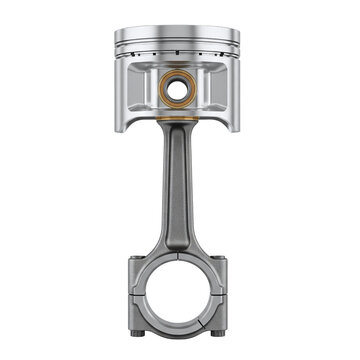 Car engine piston and connecting rod assembly