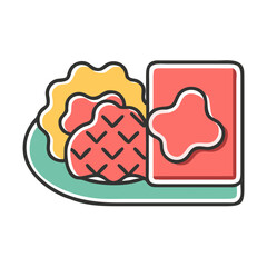 vector illustration of a heart with brain