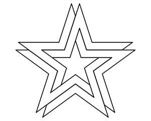 Obraz premium pentagram symbol vector white background for icon web wallpaper tattoo symbol religion logo. vector illustration