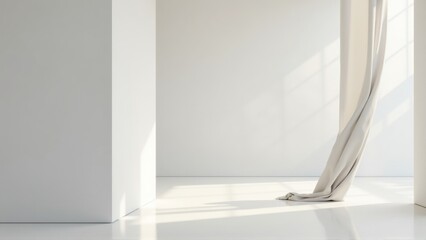 Fototapeta premium Minimalist Interior with Drapery