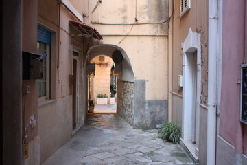 narrow street in old town