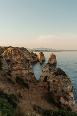 Dramatic golden-hour cliffs at Ponta da Piedade in Lagos, Algarve