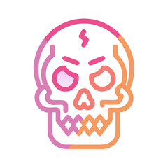 Obraz premium Skull Rainbow Line Art