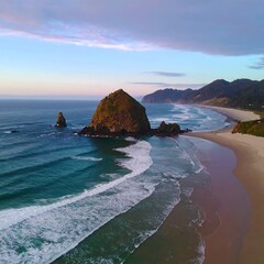 Coastal landscape at sunset (1)