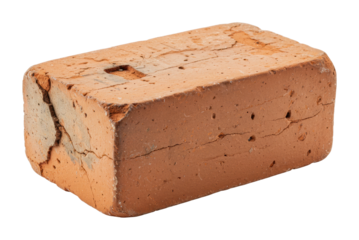 Construction material brick in a studio environment photographic neutral focus on texture. Cut out PNG