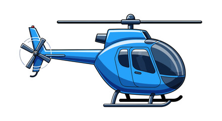 Action-Packed Helicopter Adventure, Aerial Transport, Urban Skyline, Digital Illustration, Vibrant Colors, Side View, Concept of Flight