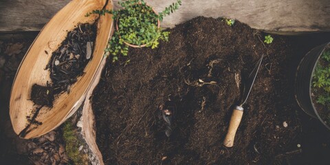 Freshly grown organic tea leaves in a ceramic pot for a healthy garden