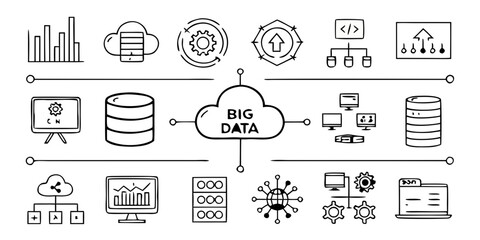 Data transfer icons vector 