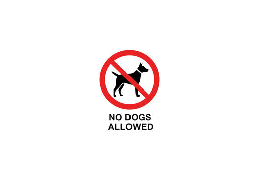 Red no dogs allowed sign png on transparent background