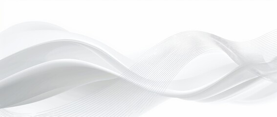 Obraz premium Abstract white wavy design