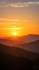 Sunrise over mountain ranges (1)