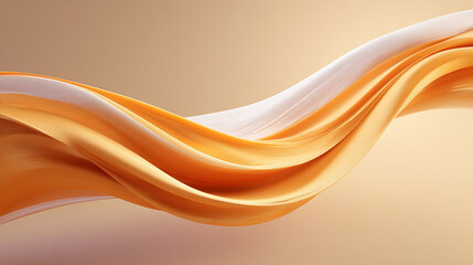Obraz premium Beige wave shows smooth texture, soft shadows, and minimal style, ideal for backdrop, product showcase, and branding.