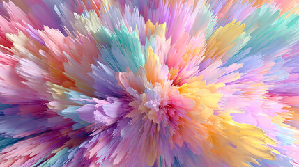 Pastel abstract eruption shows painterly texture. Use as a video intro, social media template, or vibrant video background.