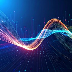 Abstract digital wave