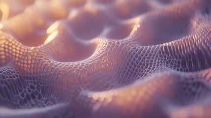 Abstract Wavy Textured Surface Closeup Image with Soft Lighting