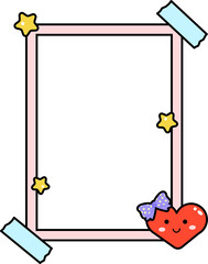 Cute Hearts Polaroid Photo Frame