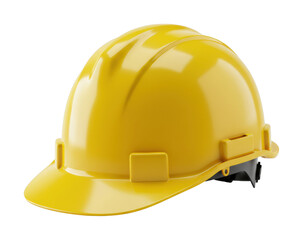 Fototapeta premium Construction safety gear yellow hard hat industrial site product studio environment safety awareness. Cut out PNG
