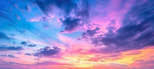 Obraz premium Vibrant sunset cloudscape