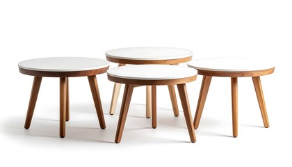 White marble top coffee tables set