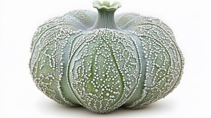 Naklejka premium Ornate Green Gourd with White Dots Digital Art
