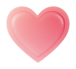 Heart icon creative minimalist style love concept. Cut out PNG